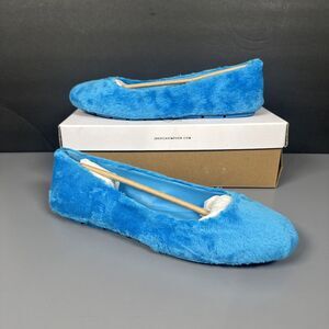 NEW‎ Jessica Simpson Fuzzy Blue Ballet Slippers JS-BRINLEY Women’s Size 11M